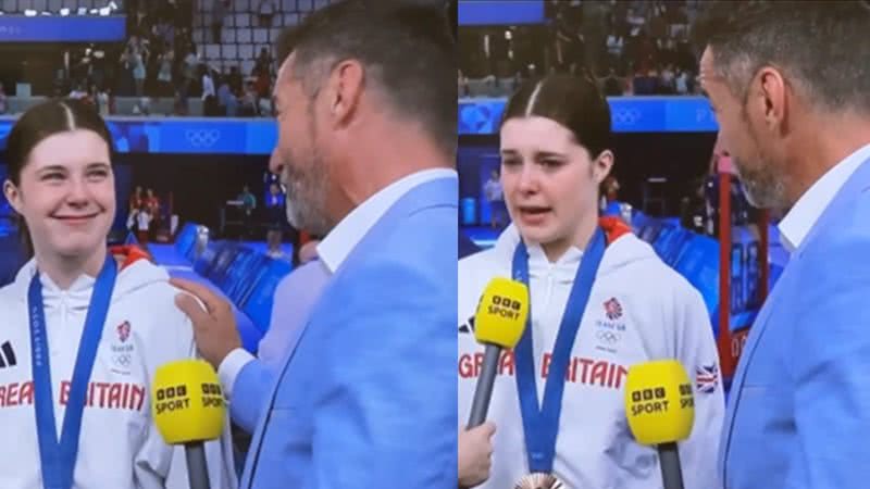 Pai protagoniza momento fofo ao entrevistar filha medalhista - Foto: Reprodução/X