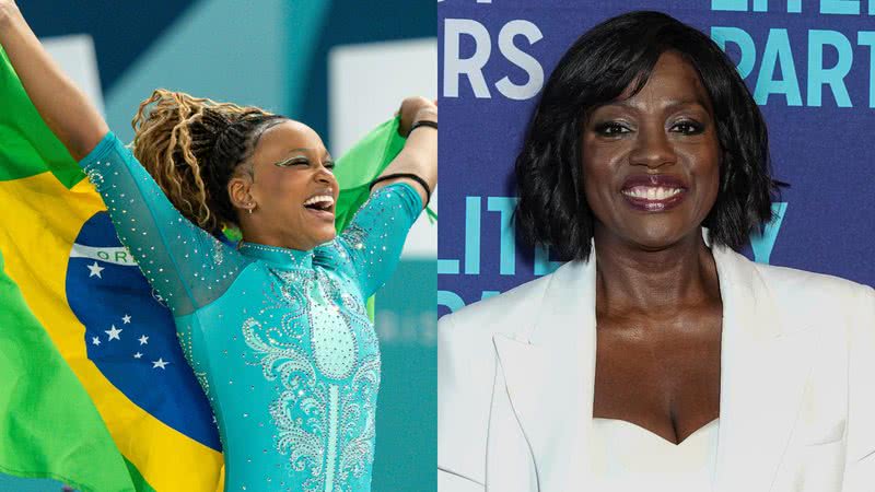 Rebeca Andrade e Viola Davis - Foto: Getty Images