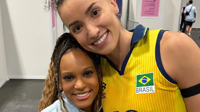 As atletas olímpicas Rebeca Andrade e Gabi Guimarães - Foto: Reprodução/Instagram @rebecarandrade