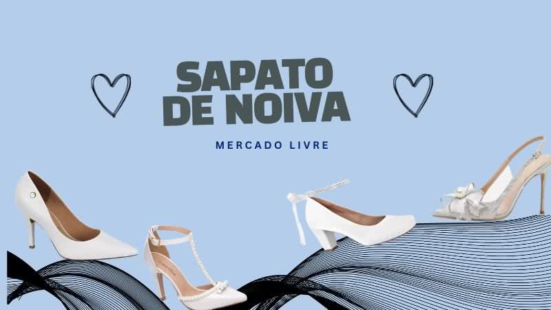 Os detalhes para a escolha do sapato de noiva ideal acrescentam originalidade e fazem com que essas peças se tornem uma lembrança especial do dia - Reprodução/MercadoLivre