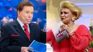 Montagem de fotos dos apresentadores Silvio Santos e Hebe Camargo - Foto: Reprodução/SBT