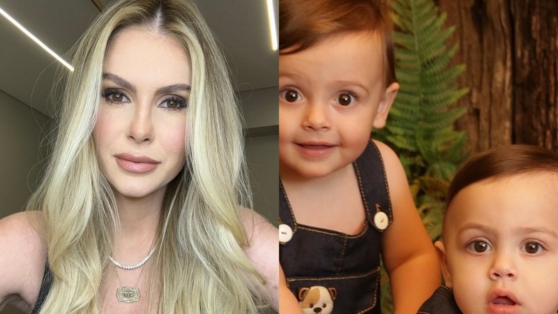 Bárbara Evans celebra mesversário dos filhos gêmeos - Fotos: Reprodução/Instagram/@mp_for_baby @magdapinheiromentora