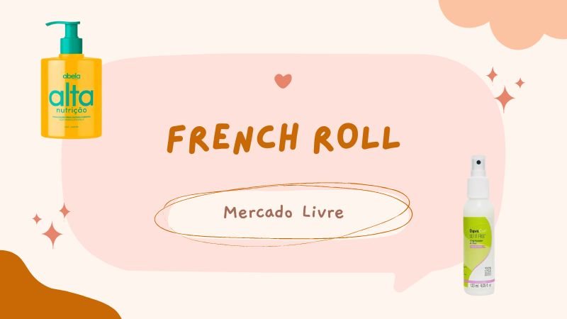 O penteado french roll ganhou destaque entre as celebridades e tem como principal característica a mecha solta na lateral do rosto - Reprodução/MercadoLivre