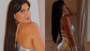 Giulia Costa acumula elogios ao apostar em vestido prateado - Reprodução/Instagram