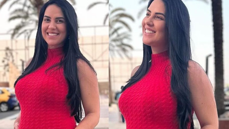 Graciele Lacerda exibe a barriguinha com look justo - Reprodução/Instagram