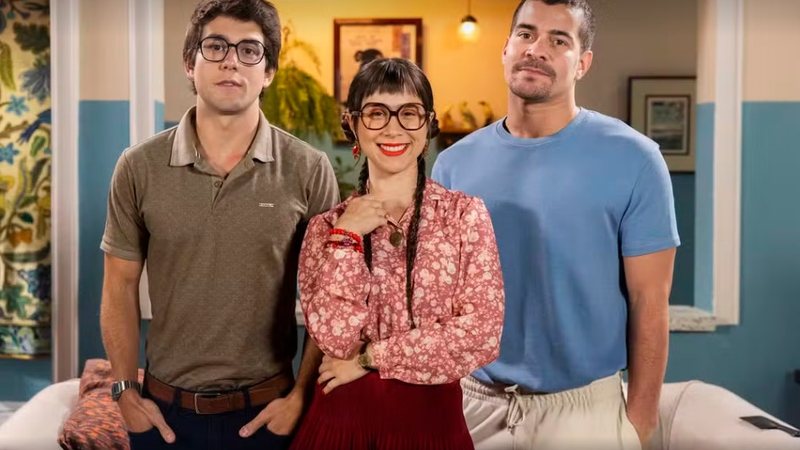 Guto (Daniel Rangel), Lupita (Daphne Bozaski) e Júpiter (Thiago Martins) - Divulgação/TV Globo/Fábio Rocha