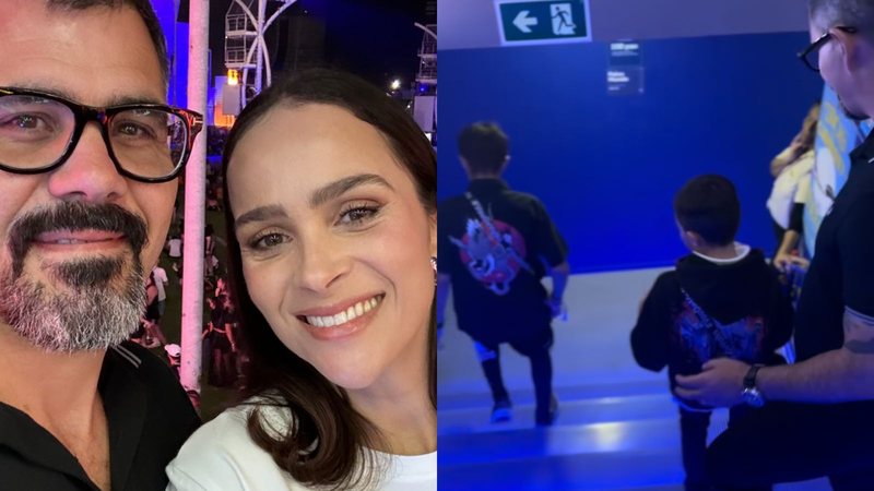 Letícia e Juliano Cazarré levam os filhos mais velhos ao Rock in Rio - Reprodução/Instagram