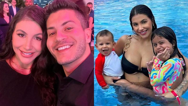 Jheny Santucci posa com o filho e a enteada - Foto: Reprodução / Instagram