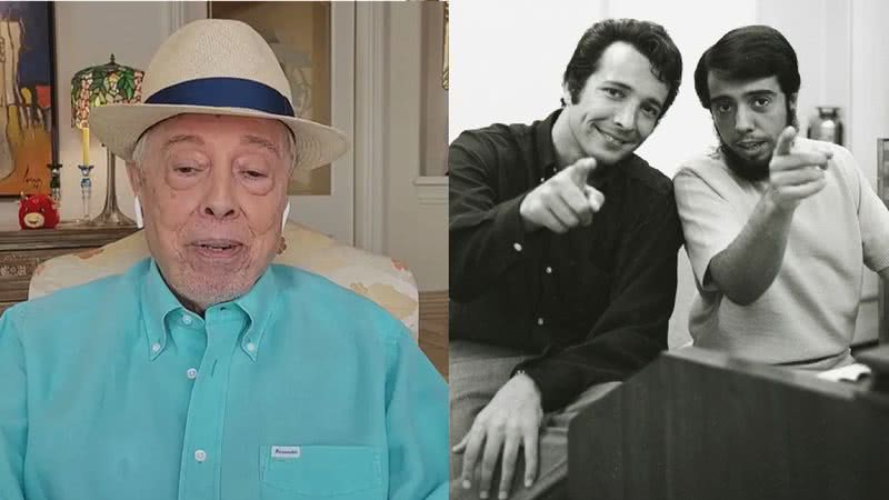 Sergio Mendes no Conversa com Bial e Herb Alpert e Sergio Mendes em foto antiga - Foto: Reprodução/Globo e Instagram