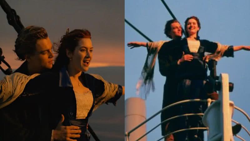 Rose (Kate Winslet) e Jack (Leonardo DiCaprio) no filme Titanic - Foto: Reprodução/Twentieth Century Fox