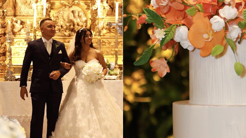 João Gomes e Ary Mirelle escolhem bolo de casamento sofisticado - Foto: Silvestre / Brazil News