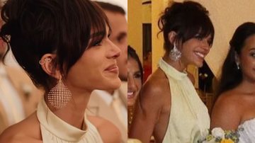 Bruna Marquezine esbanja elegância em look para ser madrinha de casamento