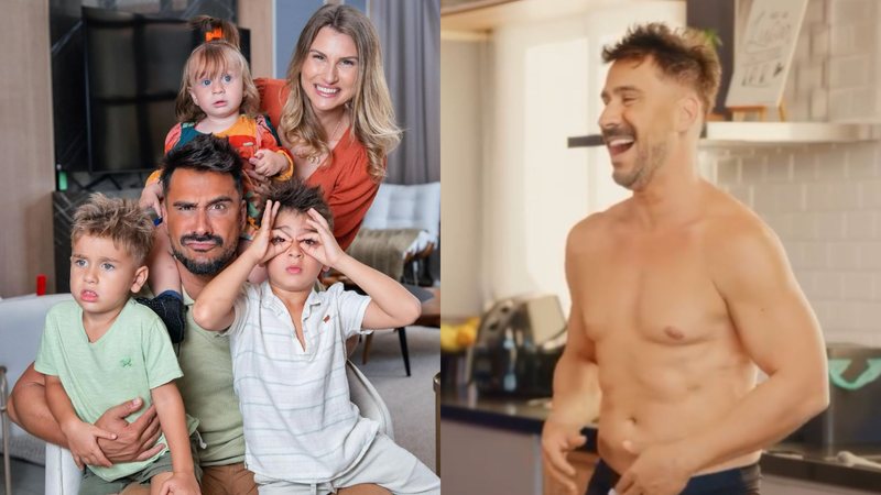 Julio Rocha, Karoline Kleine e os filhos, José, Eduardo e Sarah - Foto: Reprodução / Instagram