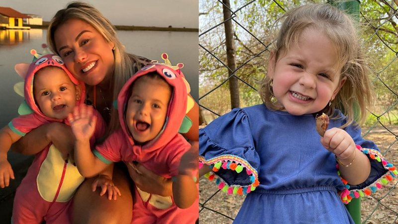 Poliana Rocha e as netas, Maria Flor e Maria Alice - Foto: Reprodução / Instagram