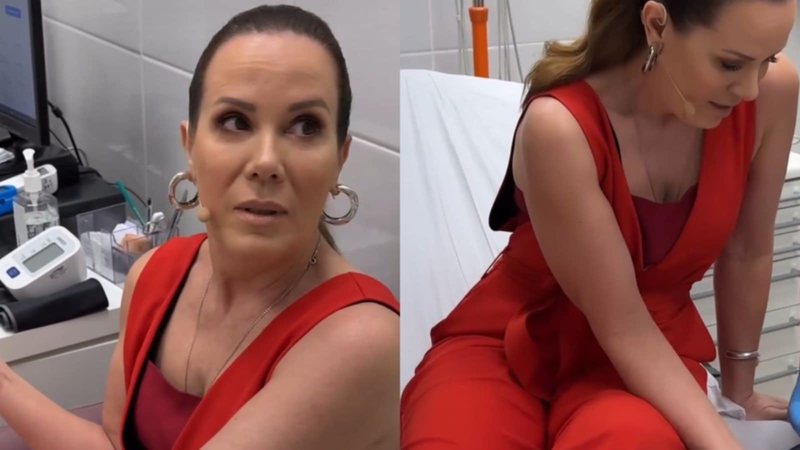 Regina Volpato sofre com o dedo cortado e procura atendimento no SBT - Foto: Reprodução / Instagram