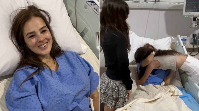 Vera Viel com as filhas no hospital - Foto: Reprodução / Instagram