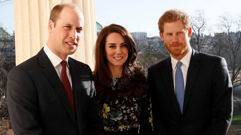 Príncipe William, Kate Middleton e príncipe Harry - Foto: Getty Images