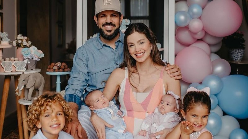 Biah Rodrigues e Sorocaba com os filhos - Foto: Reprodução/Instagram