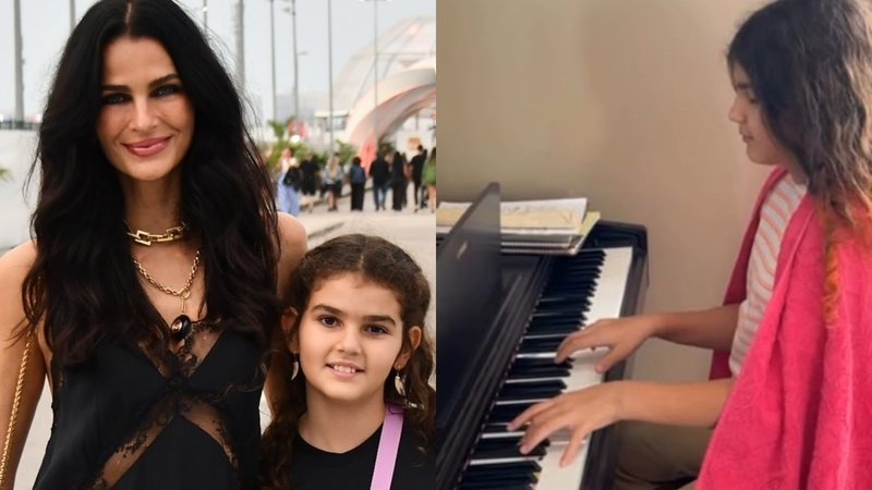 Fernanda Motta mostra a filha tocando piano - Foto: Reprodução/Instagram