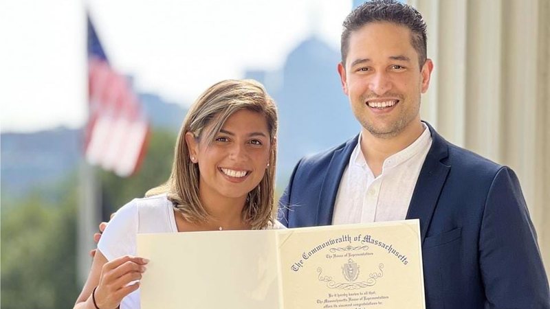 Daniel Reis e Priscila Souza - Deputada Estadual de Massachusetts/EUA - Divulgação