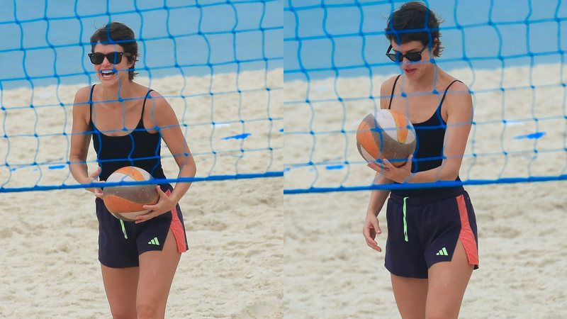 Agatha Moreira joga partida de vôlei em praia no Rio de Janeiro - Foto: Fabrício Pioyani / AgNews