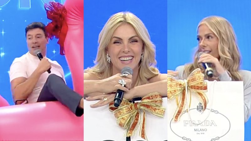 Rodrigo Faro, Ana Hickmann e Adriane Galisteu - Foto: Reprodução / Record TV