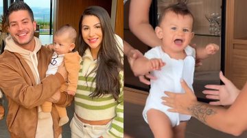 Arthur Aguiar e Jheny Santucci com o filho - Foto: Reprodução / Instagram