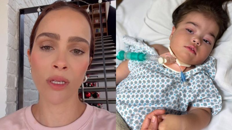 Leticia Cazarré está acompanhando a filha, Maria Guilhermina, no hospital - Foto: Reprodução/Instagram