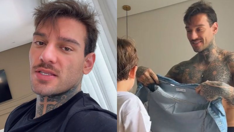 Lucas Lucco com o filho, Luca - Foto: Reprodução / TikTok