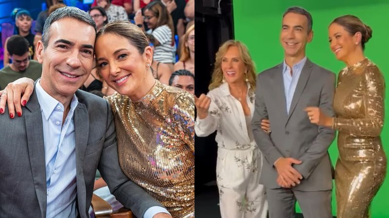 César Tralli, Ticiane e Helô Pinheiro - Foto: Reprodução / TV Globo / Instagram