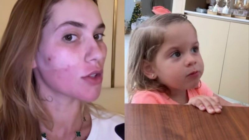 Virginia intriga Maria Flor ao colocar a cara no gelo - Reprodução/Instagram