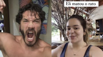 Eliezer Netto mata um dos ratos que invadiram a mansão do ex-BBB e da esposa, Viih Tube - Foto: Reprodução/Instagram