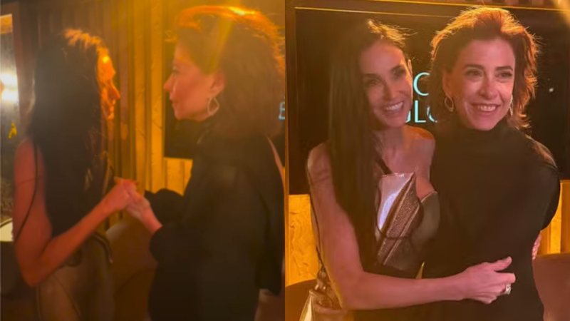 Demi Moore e Fernanda Torres se encontram após Globo de Ouro 2025 - Foto: Reprodução/Instagram