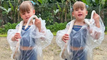 Virginia publica imagem de Maria Alice segurando cobra - Foto: Reprodução/Instagram