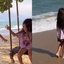 Sabrina Sato, Nicolas Prattes e Zoe Sato Nagle curtem praia juntos