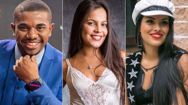 Montagem de fotos de Davi Brito, Emilly Araújo e Munik Nunes, campeões do BBB - Foto: Reprodução/Globo