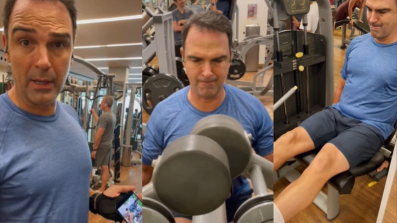 Tadeu Schmidt revela rotina de exercícios na academia durante o BBB 25 - Foto: Reprodução/Instagram