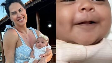 Graciele Lacerda encanta ao mostra Clara sorrindo - Reprodução/Instagram