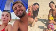 Larissa Manoela foi à praia com Eike Duarte e a família do ator - Reprodução Instagram