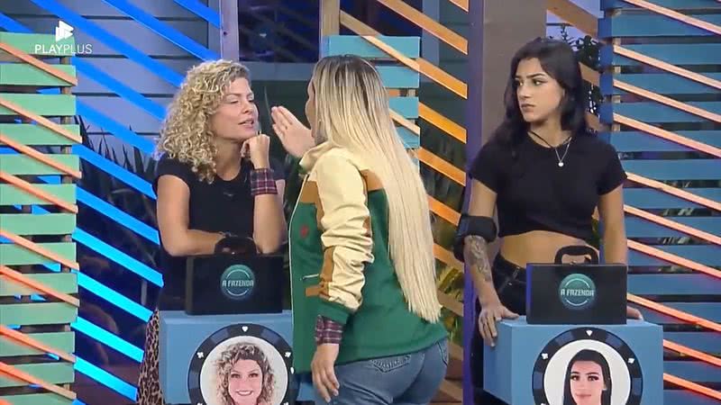 Bia Miranda precisa segurar Deolane em briga com Babi - Reprodução/Record TV