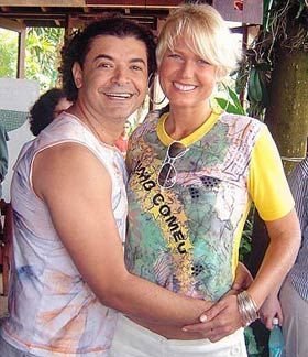 XUXA FESTEJA COM DAVID BRAZIL