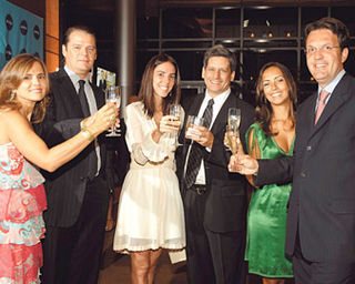 Marici e André Borges, da Net, Adriana e Gustavo Leme, da Fox, e simone Costa e Paulo Barreto