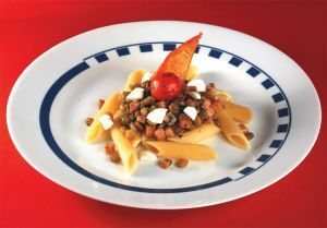 Penne em salteado de tomate e presunto - André Ctenas