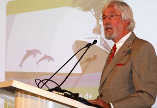 Jean-Michel Cousteau durante a convenção realizada em Foz do Iguaçu - Rodrigo Leal