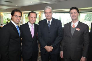 O diretor geral do LIDESUL, Paulo Uebel, o presidente do LIDE, João Doria Jr., Miguel Jorge, ministro do Desenvolvimento, Indústria, e Comércio Exterior e Gustavo Ene, diretor executivo do LIDESUL - Tiago Trindade