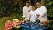 <B>Emmanuel Bassoleil, Carla Pernambuco e Erick Jacquin com a coleção <I>Utensílios do Chef e Seus Convidados</I>. - MARTIN GURFEIN E RENATO VELASCO