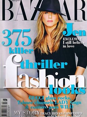 Jennifer Aniston na capa da revista Harpe's Bazaar australiana - Reprodução