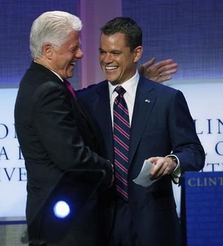 Bill Clinton e Matt Damon - Reuters