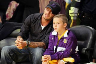 David Beckham e o filho Brooklyn - Reprodução