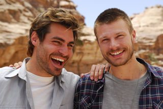 Thiago Lacerda e Rodrigo Hilbert como Bruno e Felipe - TV Globo